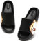 Waysoland Women Men Beach Slippers Summer Sliders Sandals,EVA Open Toe Soft Slippers,Bathroom Pool Shower Anti-Slip Shoes Flip Flops Indoor & Outdoor(Black,2.5/3 UK)