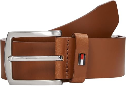 Tommy Hilfiger Herren Gürtel Denton 3,5 cm Ledergürtel, Braun (Cognac), 115 cm