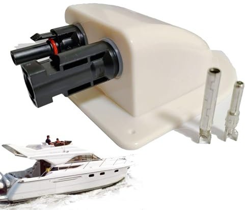 Double Cable Entry Housing - Photovoltaic Waterproof Junction Cable Gland Box - Waterproof Junction Box for RV, Motorhomes, Caravans, and Boats