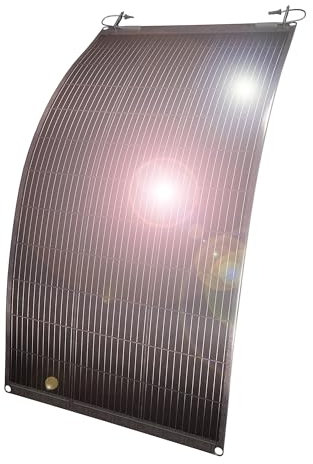 Wonder Full Energy – Panneau Solaire Flexible 200W Monocristallin – Étanche IP67 – Haut Rendement – Prêt à Brancher Plug & Play MC4 – pour Camping-Car, Bateau, Toiture, Jardin, Balcon