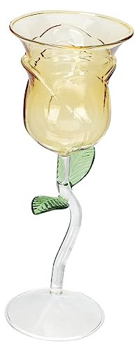 SHOWERORO Calice Da Vino Forma Di Fiore Di Rosa Calice Da Cocktail Per Feste E Bicchiere Da Vino Rosso Rosa