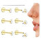 YADOCA G23 Titan Helix Piercing Tragus Ohrringe Innengewinde Labret Conch Piercing Hypoallergen Helix Ohrringe Piercing Ohr Gold Tragus Piercing Schmuck, Opal