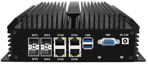 CYMINILMDPC Solide Firewall ohne Lüfter 4x10G SFP+ 4xi226-V 2,5G LAN 𝐈𝐧𝐭𝐞𝐥 Atom C3758 8 Core Home Server Soft Router Mini PC GPIO 6*COM AES-NI