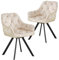 B&D home Esszimmerstuhl Dieter, Küchenstuhl Schalenstuhl Stuhl für Küche, Esszimmer, Esstisch, Wohnzimmer, Arbeitszimmer, Büro, Retro modern Design, Samtstoff Grau, 11139-GRAU-2