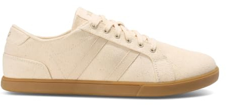 Xero Shoes Men’s Dillion Canvas Casual Sneakers – Lightweight Lace-Up Trainers, Breathable Everyday Walking Shoes, Natural/Gum