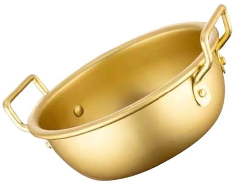 Alipis Korean Aluminum Alloy Rice Wine Bowl Ramen Bowls Tamper Noodle Soup Bowl Small Food Storage Containers Microwavable Microwave Soup Mug with Lid Noodle Bowl Mixing Bowl Pot Golden
