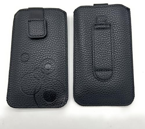 2,8 Handytasche Gürteltasche schwarz für u.a Nokia 3210 4G (2024) | Ideal für kompakte Handys und Seniorenhandys, Innenmaß ca. 12,6 x 6,8 cm, kompatibel mit Nokia 230 (2024)