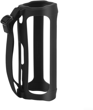 DAZZLEEX Coque de protection en silicone pour haut-parleur JBL Flip 5, avec poignée intégrée à quatre coins anti-chute (noir)