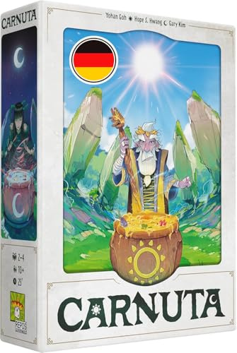 Asmodee, Carnuta, Schnelles Familienspiel, Deutsch | Strategisches Kartenspiel mit zauberhaften Druiden- und Runen-Thema für 2-4 Spieler, 25 Minuten, Brettspiel ab 10 Jahren