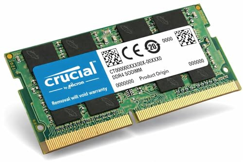 Crucial 16GB DDR4 RAM 2400MHz CL17 SODIMM CT16G4SFD824A – Laptop & iMac Speicher Upgrade – kompatibel Intel i5 i7 – schneller Arbeitsspeicher Notebook – 10 Jahre Garantie – sofort mehr Leistung