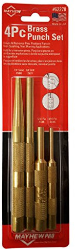 Mayhew Werkzeuge 62278 4 Stück Messing Punch Set
