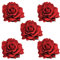 DRESHOW 5 Pièces Fleur Broche Tête Ornement Mariée Femmes Rose Fleur Accessoires De Cheveux Pince À Cheveux De Mariage Danseuse De Flamenco