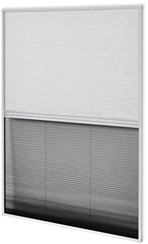 vidaXL 142617 - Zanzariera plissettata con telaio in alluminio, colore: Bianco