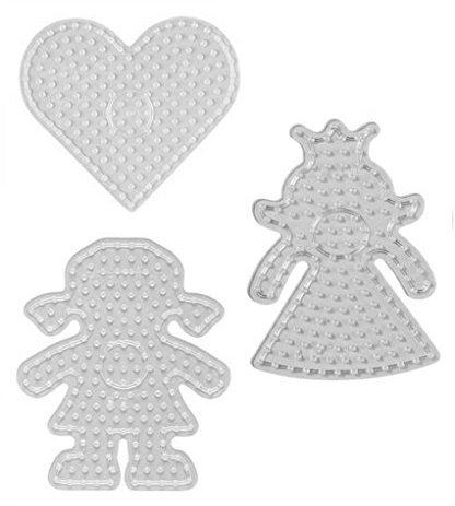 Hama MAXI Perlen - Stiftplatte 8206 Herz, 8207 Mädchen und 8223 Prinzessin