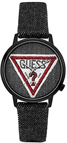 GUESS Analoge Armbanduhr für Erwachsene, Unisex, Quarz, mit Stoffarmband, V1014M2