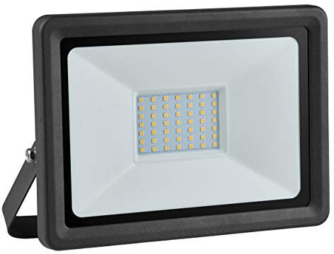 as - Schwabe OPTILINE LED Strahler 50 W, 4500 Lumen- Neutralweiß 4000K - 1 m Anschlusskabel - Wandleuchte schwenkbar - robustes Aluminium - Außenbeleuchtung wasserfest IP65, 46325