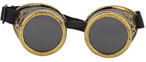 Alomejor Steampunk Goggles Steampunk Goth Cosplay Vintage Goggles Rustic Victorian like Sunglasses for mMen Women(bronze)