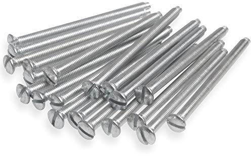 Harlington Group - Confezione da 20 viti elettriche lunghe di alta qualità, M3,5 x 50 mm, per interruttori e prese elettriche, placcate in zinco, per fai da te, 2 pollici