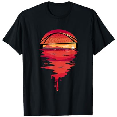 Fehmarn Ostsee Fehmarnsundbrücke Sonnenuntergang T-Shirt