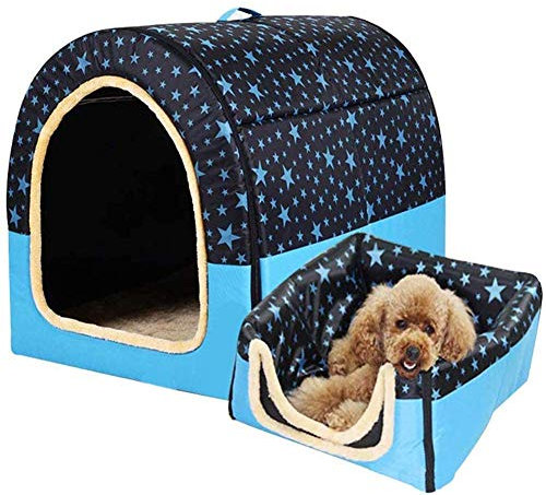 DUCHEN Haustierbett, Großer Hund Hundehütte Winter Warm Hundehöhle Iglu,Waschbar Hundehöhle Katzenhöhle Flauschig Cosy Kratzfest Hundebett
