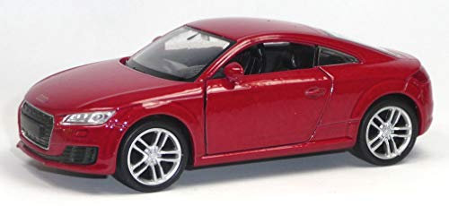 Generisch Welly Modellauto kompatibel mit Audi TT Coupé 2014 dunkelrot ca. 11,5cm