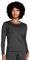 LAPASA Damen Innenfleece Thermo Unterhemd, Thermounterwäsche Oberteil Funktionsunterwäsche, L39 Dunkelgrau meliert, 200 Wärmer, L
