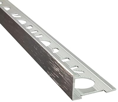 Alu L-Profil Fliesenschiene Fliesenprofil Schiene L270cm 12mm silber gebürstet