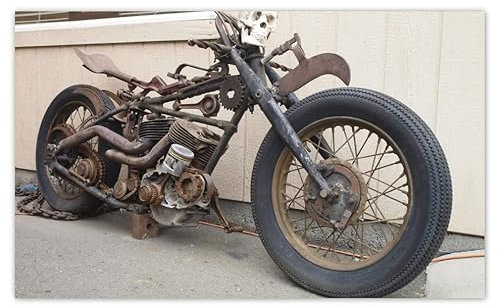 Vlies Tapete Premium Vlies Wand Dekoration 520x318cm Motorrad mit Totenkopf No.H1678M_TV5BC