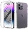 Leedia Kompatibel mit iPhone 14 Pro Hülle 360 Grad Handyhülle mit Eingebautem Displayschutz Stoßfest Schutzhülle Kameraschutz Transparent Case für iPhone 14 Pro 6,1 Klar