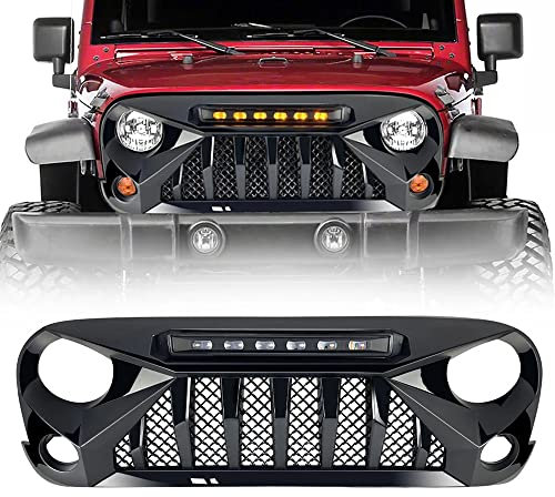 HFDHD Griglie Anteriori e Griglie Radiatori Radiatore, per Jeep Wrangler JK 2007-2018 Modificato Accessori