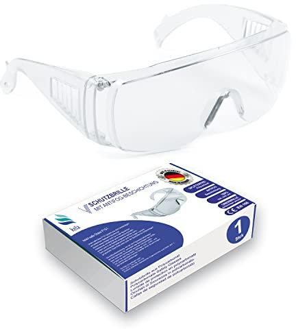 kela 1er Pack Schutzbrille P1S1 I 100% Made in Germany | splitterfreie Arbeitsschutzbrille mit Anti Fog- und UV-Beschichtung I leicht und transparent I Überbrille für Brillenträger Sportbrille