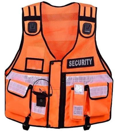 Tactical Vest Security, Enforcement, CCTV, Dog Handler Tac Vest (Orange)