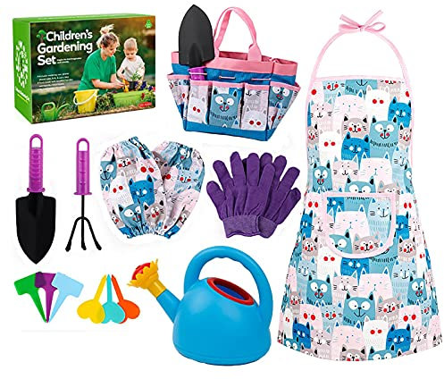 Xiaolan Gartenspielzeug Für Kinder Gartengeräte Gartenhandschuhe Kinder Garten Werkzeugtasche Gießkanne Handschuhe Und Tasche Gartenarbeit Gartenspielzeug Für Kinder Jungen Mädchen