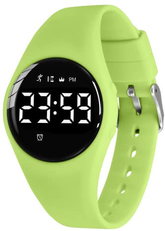 BEN NEVIS Reloj de Pulsera Digital con podómetro, vibración, Alarma, Distancia, cronómetro y Ejercicio, Resistente al Agua, Recargable, para Actividades al Aire Libre, para niños y niños