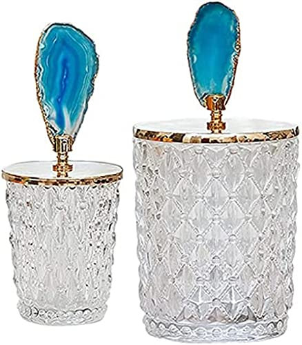 Bor Dekorations-Kristallglas-Bonbonglas-Vorratsglas-Set Mit Deckel, Gewürzglas, Geeignet Zum Aufbewahren Von Marmelade, Kaffeebohnen Und Süßigkeiten,Transparent,YUYANAIAI
