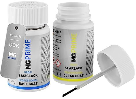 MG PRIME Peinture voiture kit de stylo retouche pour Dacia DQK Vert Cedre de base de vernis de 50ml par flacon