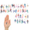 Jorzer Miniaturfiguren Passagierpersonen Abbildungen 1: 150 Tiny People Pose Scale Modell Miniaturzüge Architektur bemalte Figuren für Modellzüge 100pcs