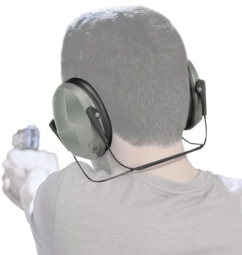 Yzpacc Casque anti-bruit 31 dB NRR - Protection auditive - Casque tactique militaire Airsoft - Pour tir à la chasse - Réduction du bruit, gris, L