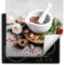 SMTDeco herdabdeckplatte Induktionsmatte herdabdeckung ceranfeld abdeckplatten für ceranfelder induktionskochfeld schutzmatte 60x52 cm Gewürze weiß