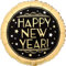 Folienballon Happy New Year Ballon Goldenes Neujahr Deko Neues Jahr Luftballon Deko Silvester Ballon Gold Schwarz Stern Happy New Year