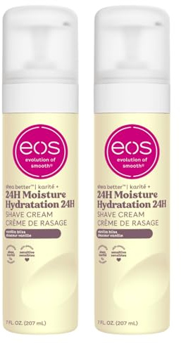 eos Shea Better Lot de 2 crèmes de rasage pour femme Vanilla Bliss au beurre de karité 400 ml