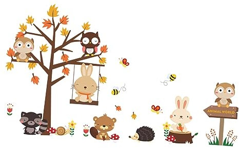 Abaodam Wandkunst Hintergrund Wandtattoos Diy Eule Schälen Wandfleck Eule Muster Aufkleber Selbstklebende Tier Wand Aufkleber Tier Fenster Aufkleber Wandaufkleber Kind Boden Selbstgemacht