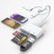 Lector de tarjetas de memoria 6 en 1 universal OTG Micro SD/TF/USB con USB, Lightning, Micro, puertos tipo C para iOS, Android, compatible con iPhone, iPad, Samsung, tabletas, MacBook
