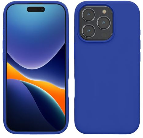 kwmobile Case Compatible with Apple iPhone 16 Pro Max Case - TPU Silicone Phone Cover with Soft Finish - Baltic Blue
