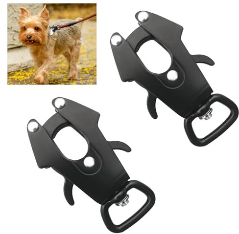 UFURMATE Frog Clip 2er Pack Platz Aluminium Locking Hundeleine Schnalle Drehbare Schnellverschlussschnalle Rostbeständige Hundekettenschnalle Ersatz - 727 lbs Kapazität, Innendurchmesser 25mm