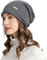 ZLYC Damen Wolle Kaschmir Strickmütze Winter Slouchy Beanie(Einfarbig Dunkelgrau),Einheitsgröße