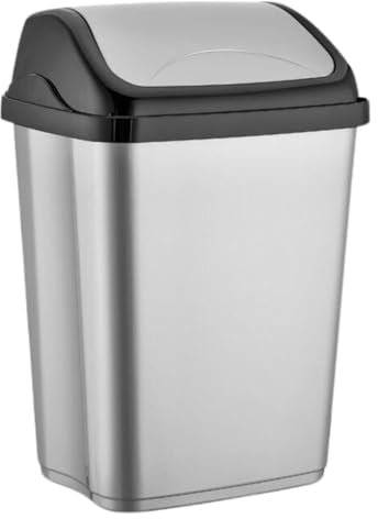 Vani Mülleimer (50 Liter) - Abfalleimer mit Schwingdeckel für Küche und Bad - Abfallbehälter - 33,5 x 41,5 x 65 cm