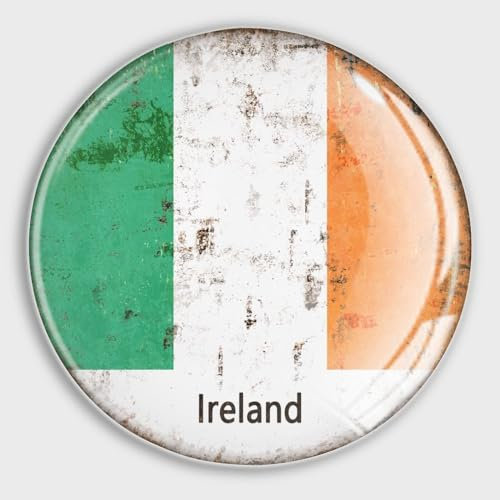 Runde Kühlschrankmagnete, Irland-Flagge, Glas-Kühlschrankmagnete, Dekoration für Kühlschrank, Spind, Whiteboard, dekorative Magnettafel, Schränke, Klassenzimmer, Büro, Kabine, Schule