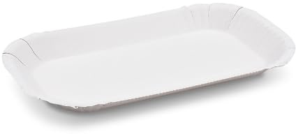 SWS 100 Pappschalen Pommesschalen Imbissschalen mit Fettbarriere oval weiß 23x15x2cm