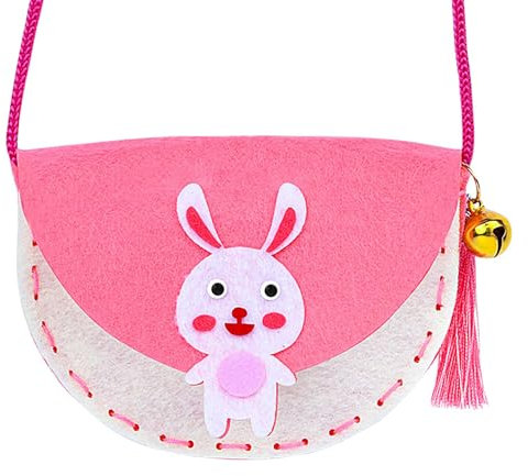 Nähsets für Kinder – Nähen für Kindertasche, kreatives Bastelset für Mädchen mit süßer Filz-Bastelkunst | Sicheres und unterhaltsames -Nähset für Anfänger, perfekt für Bastelprojekte für Kinder und
